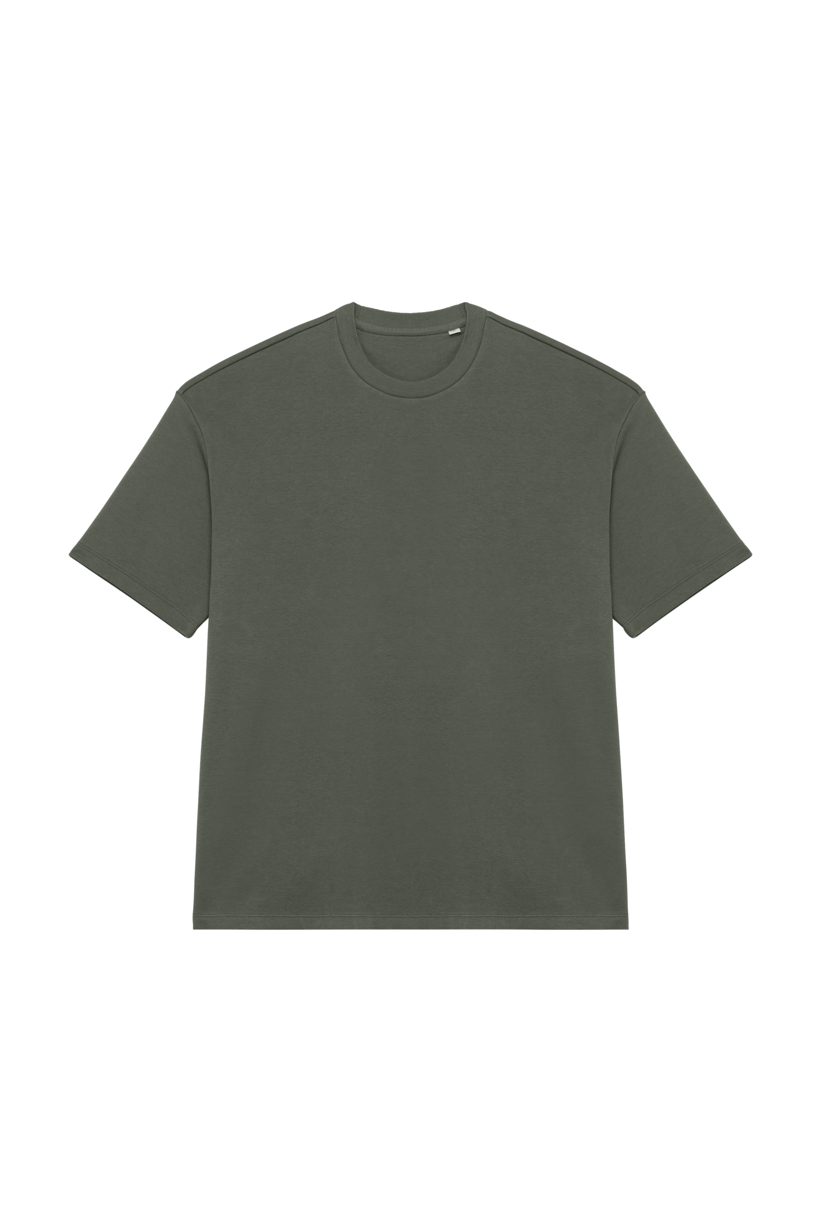 Native Spirit Ecologisch oversized uniseks T-shirt French Terry — Organic Khaki