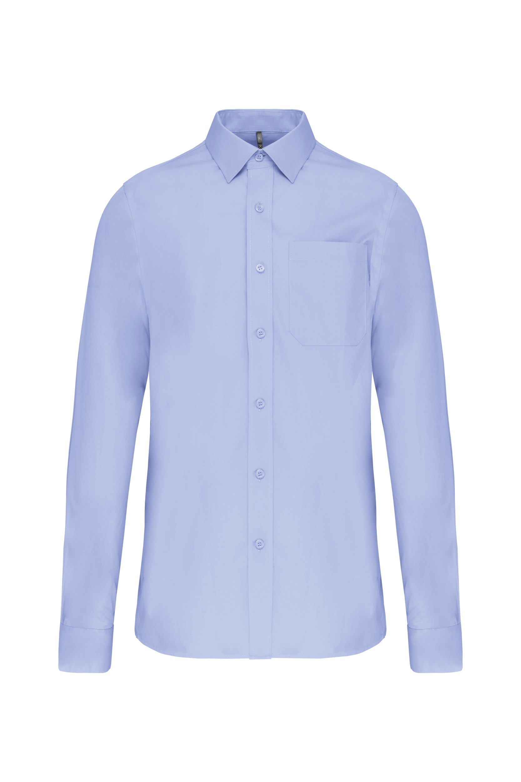 Kariban Heren poplin overhemd lange mouwen — Bright Sky