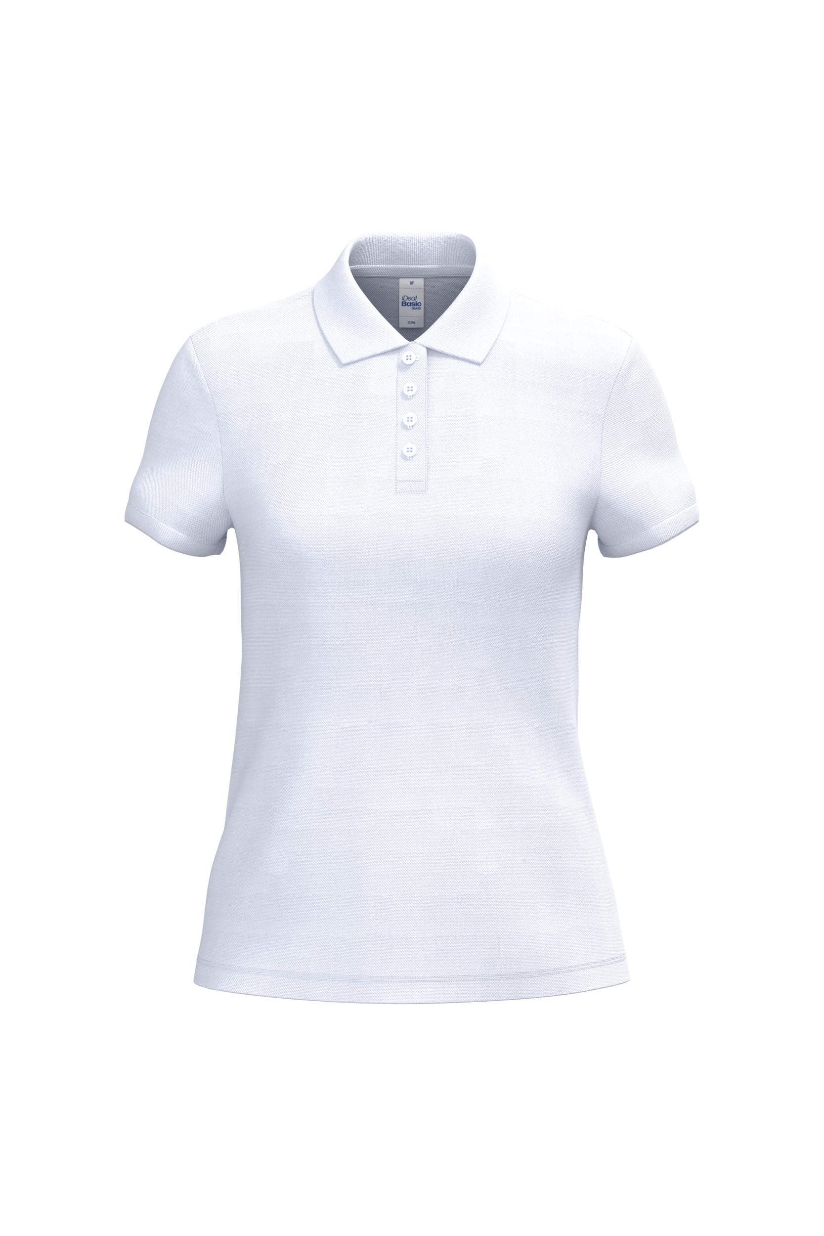 iDeal Basic Brand Dames piquépolo — Ideal White