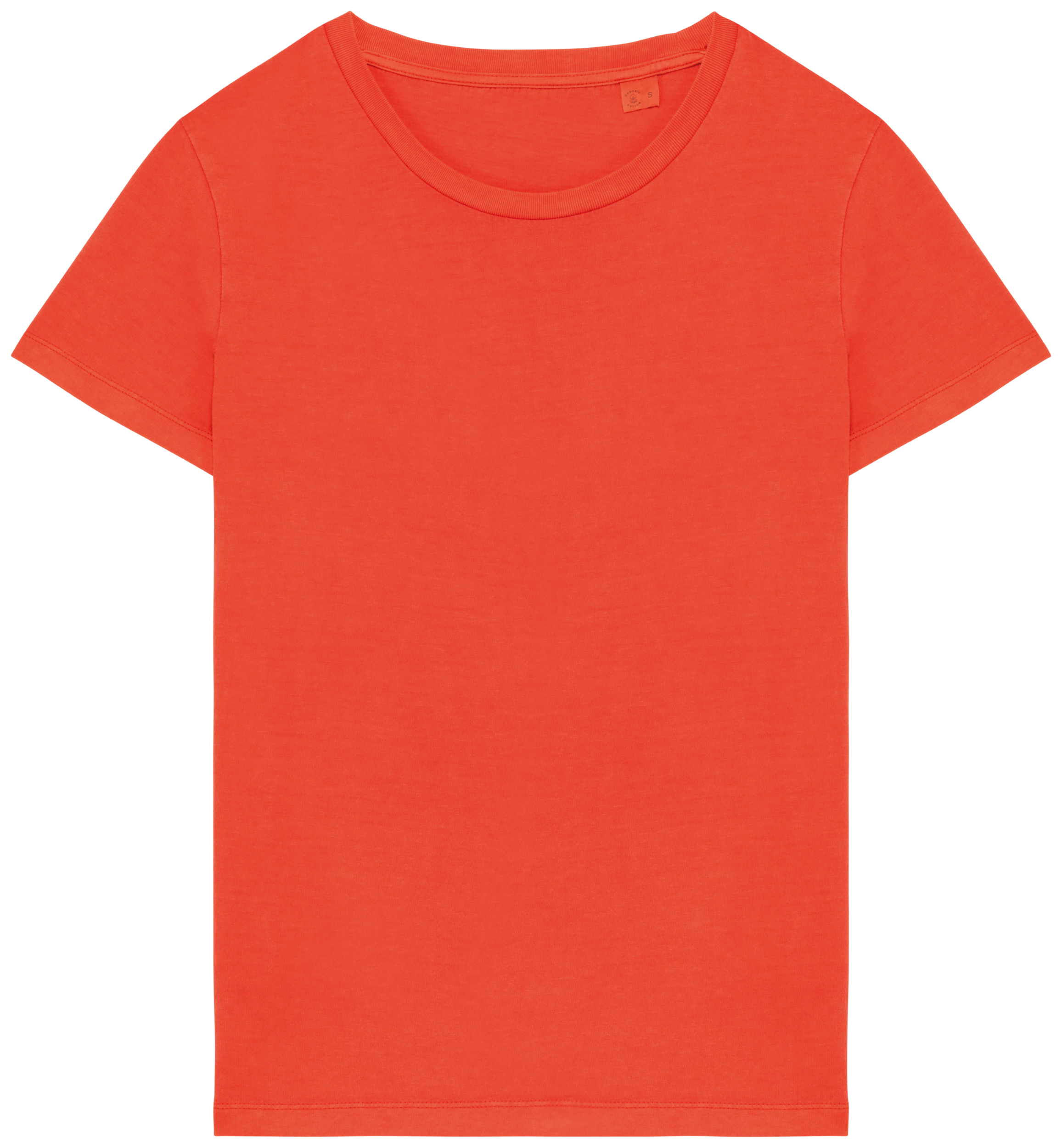 Native Spirit Ecologisch verwassen dames T-shirt — Washed Paprika